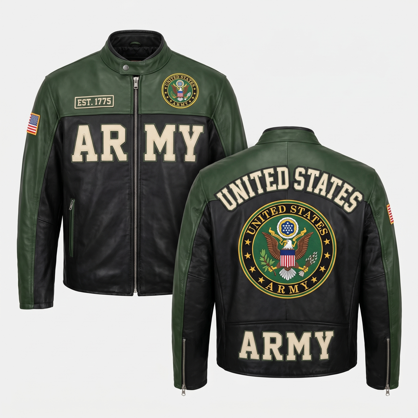 Army Leather Jacket